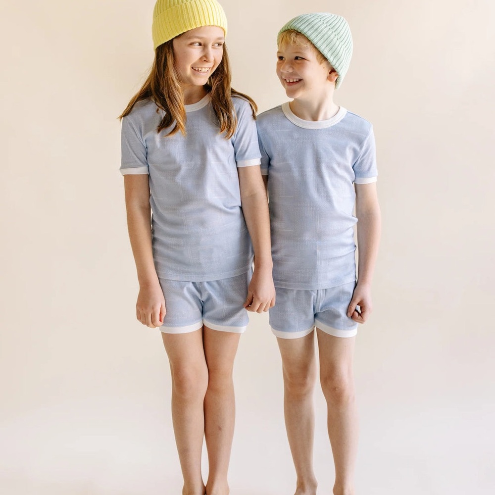 NWT La Paloma Kids Light Blue Pajama Set
